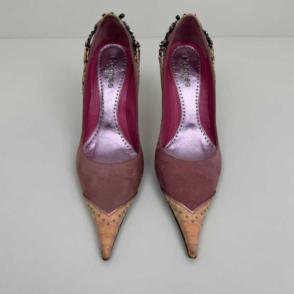 El Dantes Pink Pointed Heels