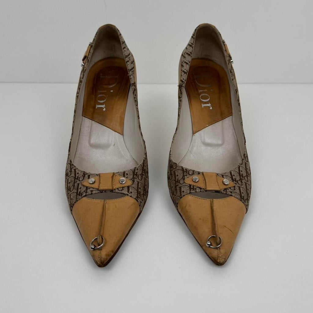 Dior Heels with Logo Embroidery